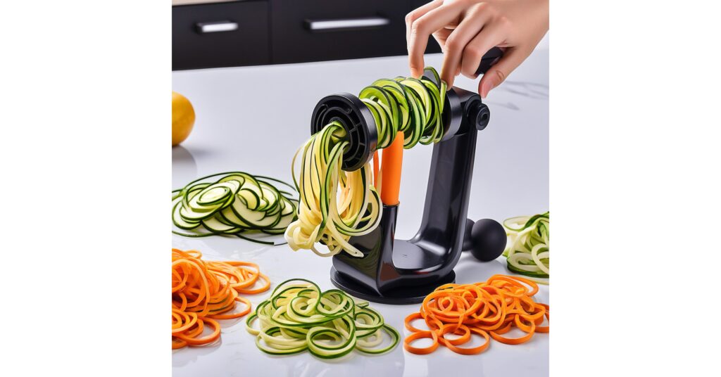 Vegetable Spiralizers Vegetable spiralizers turn veggies like zucchini, carrots, and sweet potatoes into noodle-like shapes, making it easy to create low-carb, vegetable-rich meals.