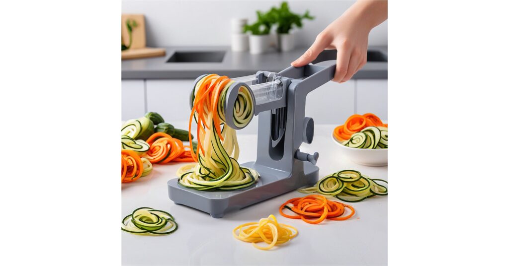 Vegetable Spiralizers Vegetable spiralizers turn veggies like zucchini, carrots, and sweet potatoes into noodle-like shapes, making it easy to create low-carb, vegetable-rich meals.