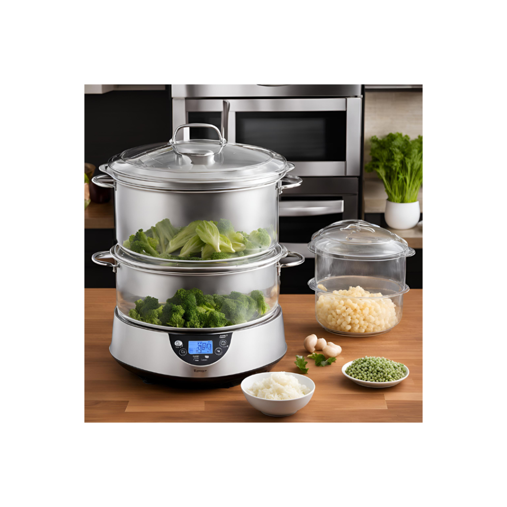 Food Steamers Food steamers preserve the nutrients in your ingredients by cooking them gently with steam. This method prevents the loss of vitamins and minerals that often occurs with boiling or frying.